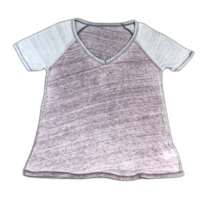 American Eagle Outfitter Shirt Women Medium Purple Gray V-Neck Preppy Casual Tee